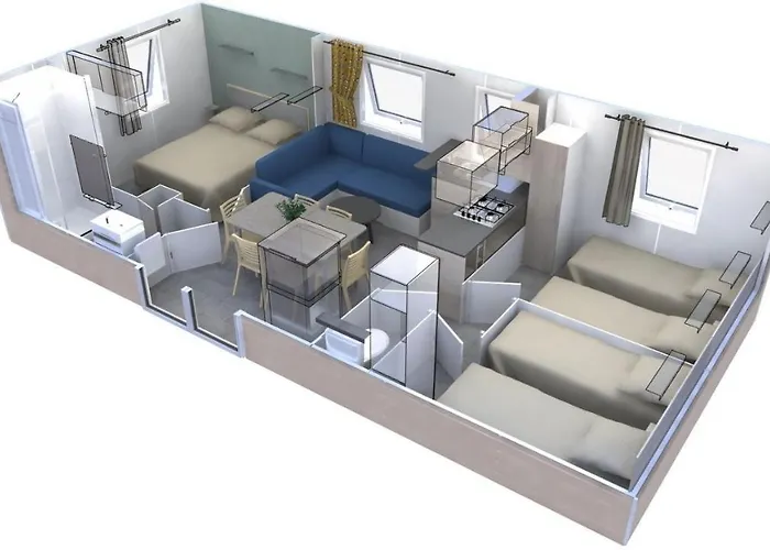 Mobil 2020 3ch + Clim , Equipe 4* , Vendee Camping Talmont-Saint-Hilaire